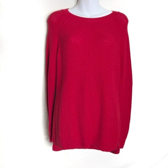 Old Navy Red Knit Pullover Tunic Sweater Lightweight Women's Size Small - Picture 7 of 7